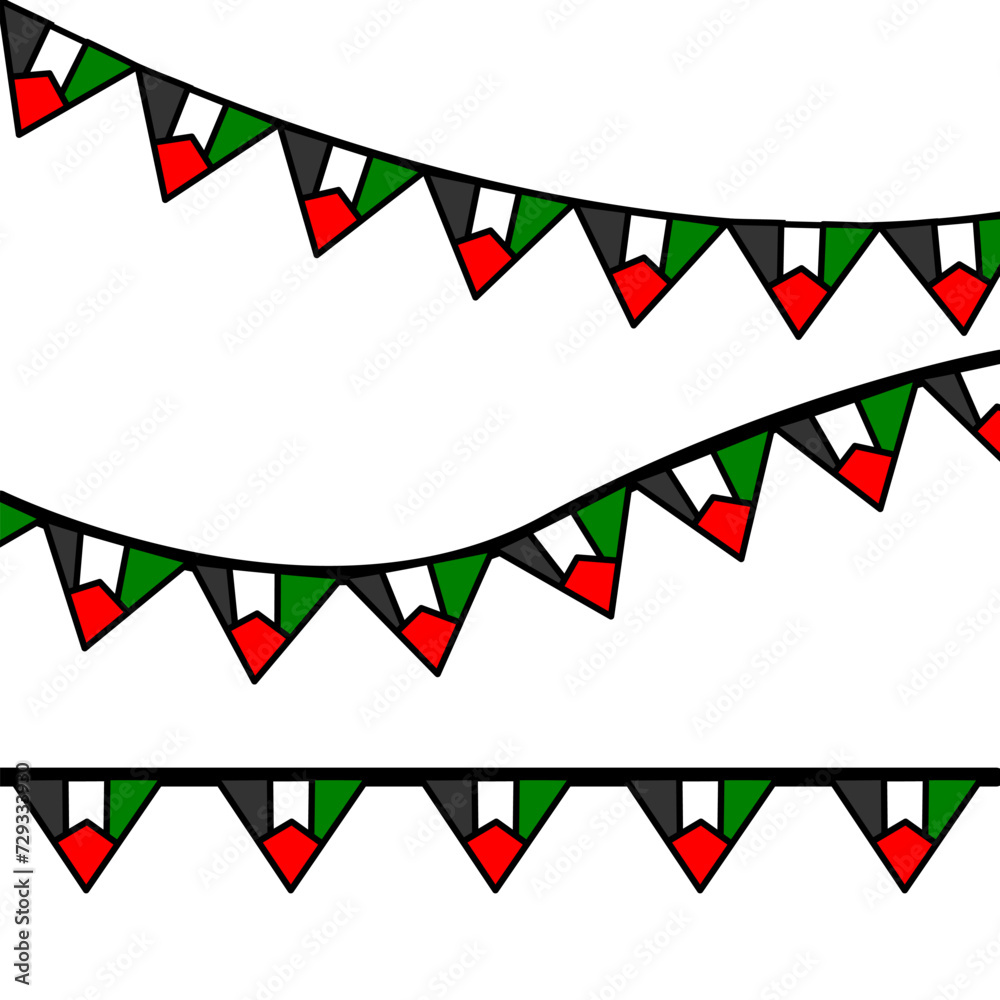 vector design of a small triangular Palestinian flag
