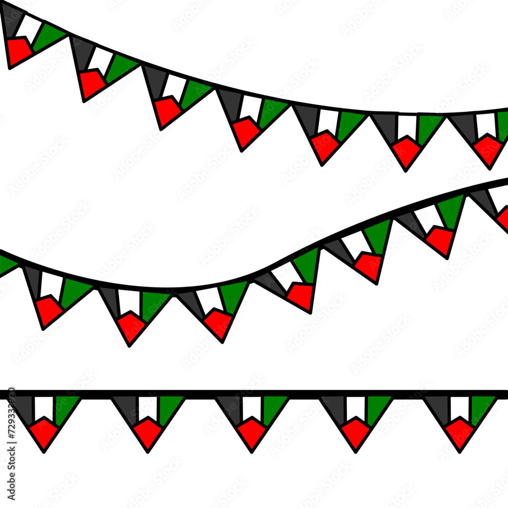 Obraz premium vector design of a small triangular Palestinian flag