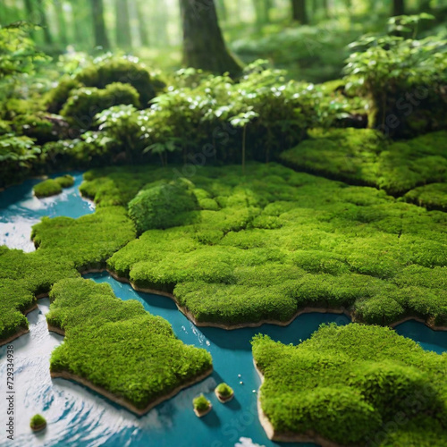 A world of greenery and a concept of environmental protection.