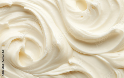 Top view of vanilla ice cream surface. copy space background