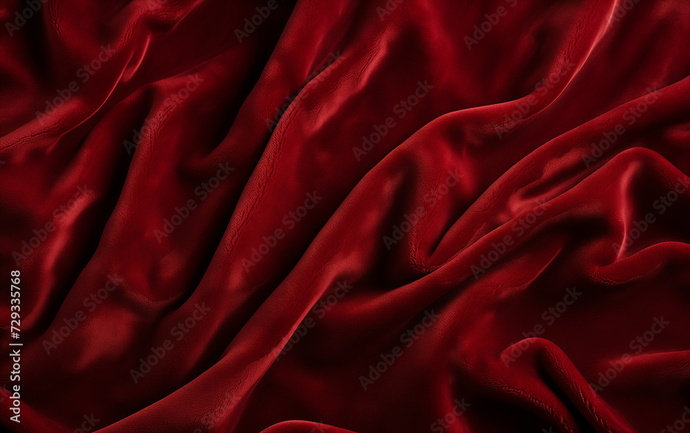 Obraz premium It Is A Close Up Of A Red Velvet Fabric