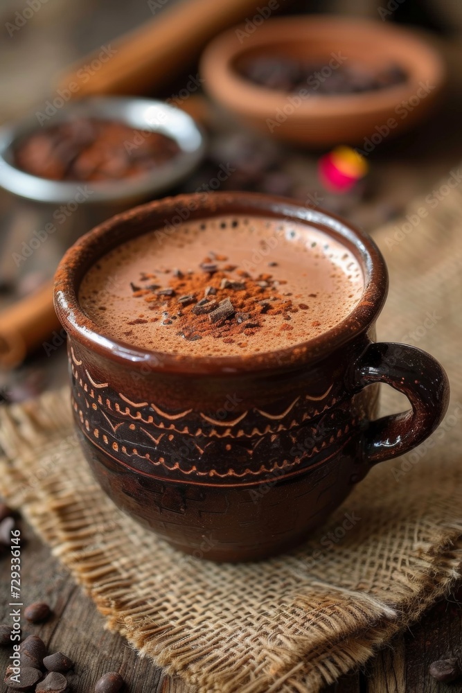 Champurrado a hot chocolate beverage Champurrado a hot chocolate beverage