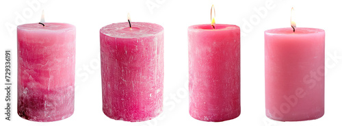  Pink Candle PNG Set