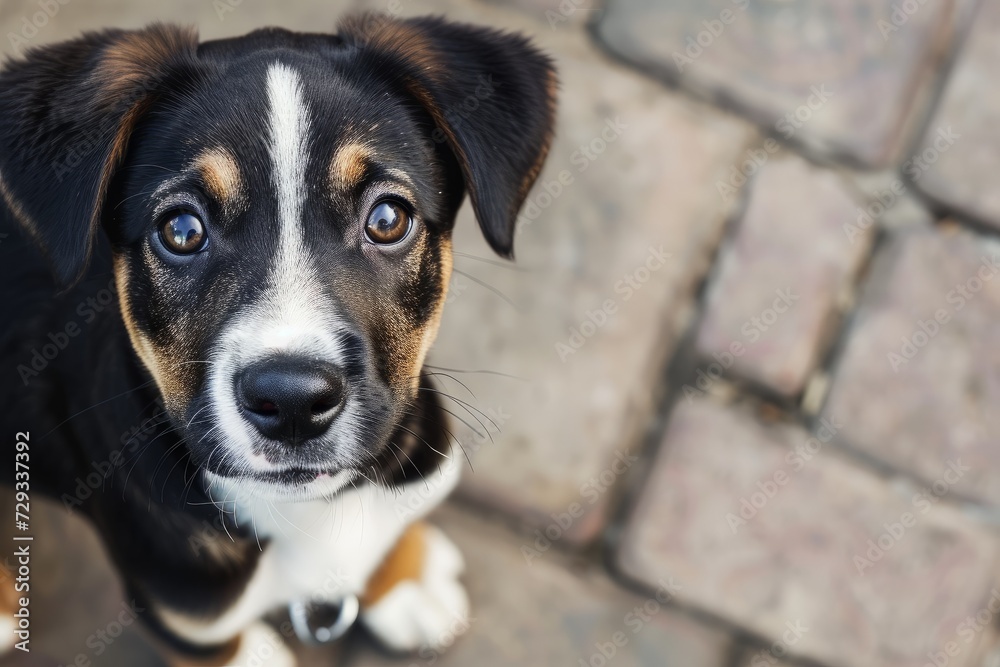 Captivating Portrait Of An Innocent And Charismatic Young Puppy, Impeccably Balanced Photo With Plenty Of Room For Text Captivating Portrait Of An Innocent And Charismatic Young Puppy, Impeccably Balanced Photo With Plenty Of Room For Text