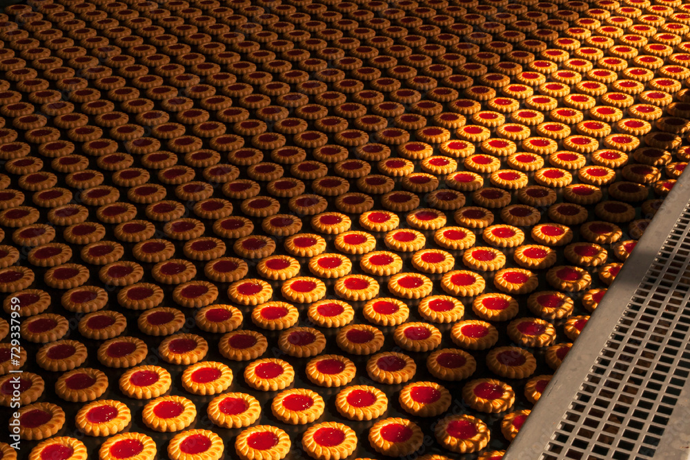 Production cookies in factory Production cookies in factory