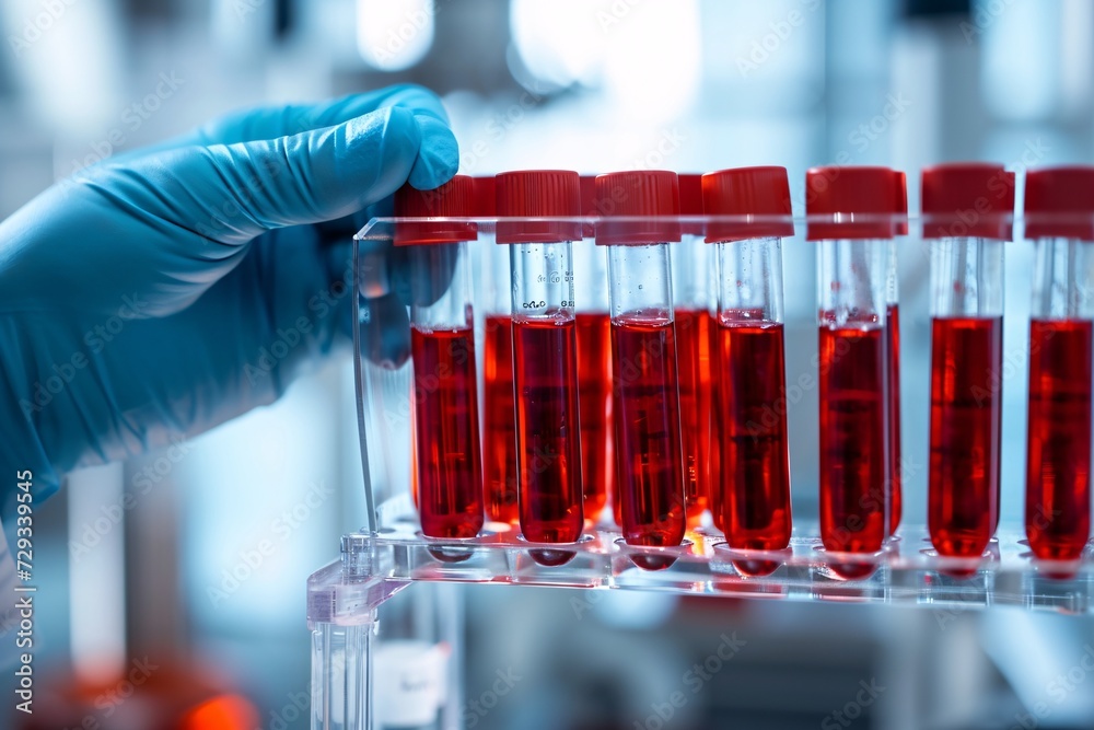 Illustration of a colorful row of test tubes filled with various liquids Illustration of a colorful row of test tubes filled with various liquids