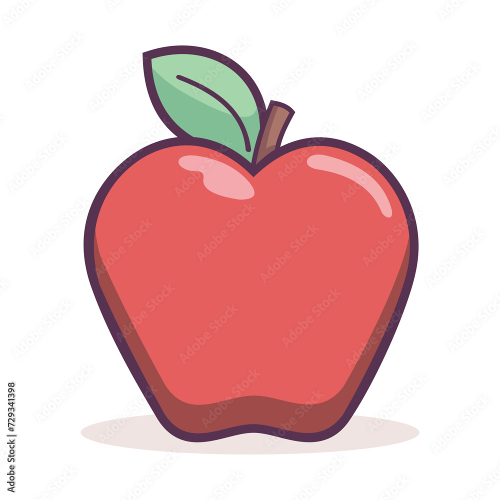 Fototapeta premium Cartoon Apple Illustration