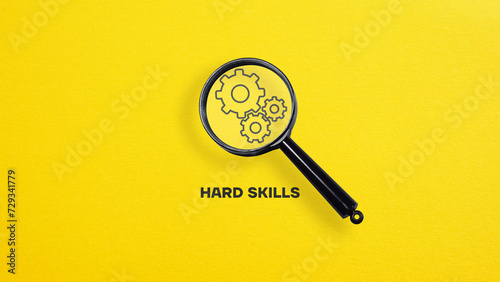 Tableau sur toile Hard skills are shown on the business photo using the text