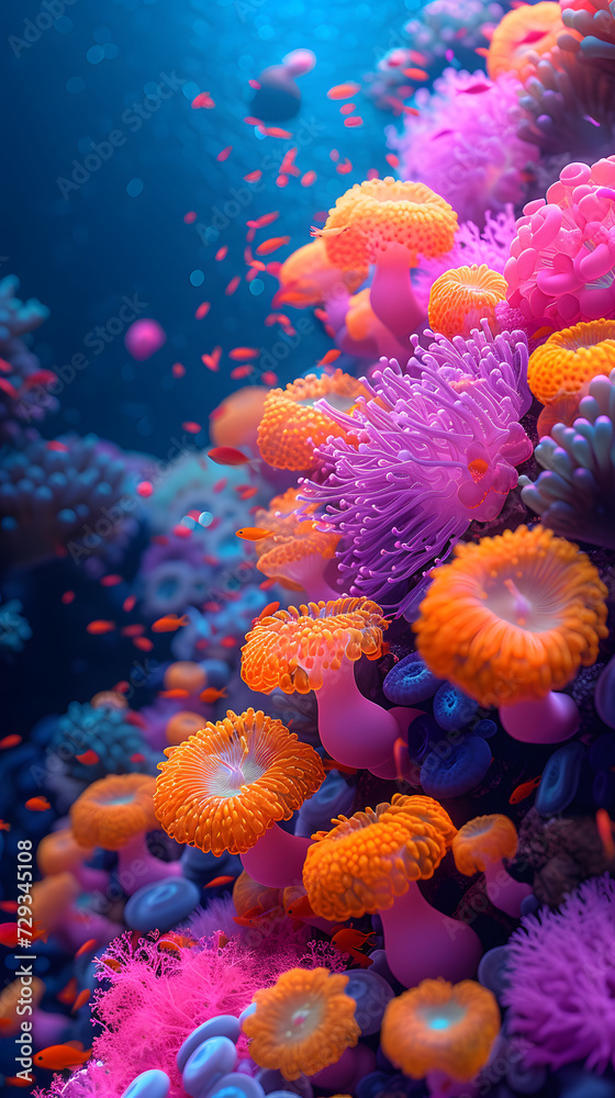 coral reef in the blue sea coral reef in the blue sea