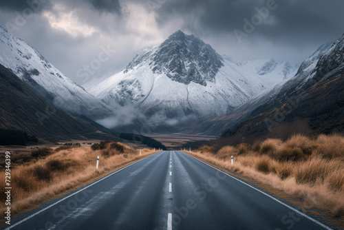 Road leading up to a mountain. © imlane