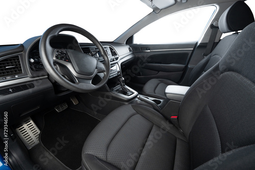 Modern car interior dashboard