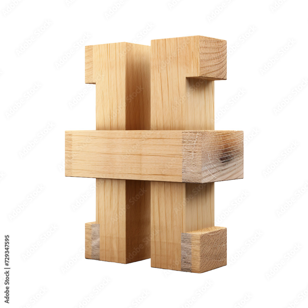 Mortise and Tenon Joint on transparent background