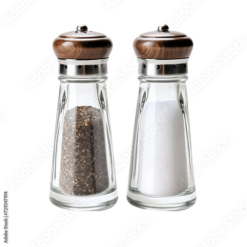 Salt and Pepper Shakers on transparent background