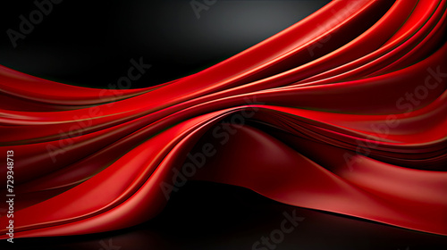 Dynamic Red Silk Flow