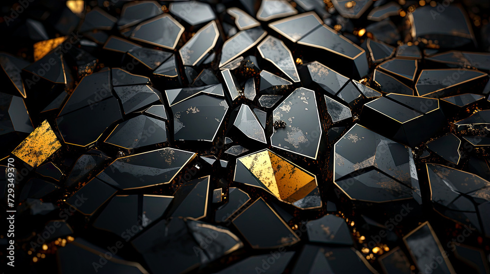 Geometric Elegance in Blue and Gold Geometric Elegance in Blue and Gold