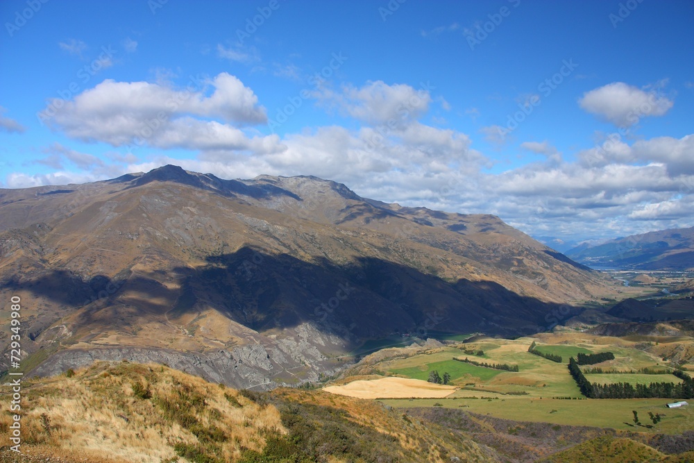Otago landscape in South Island, New Zealand