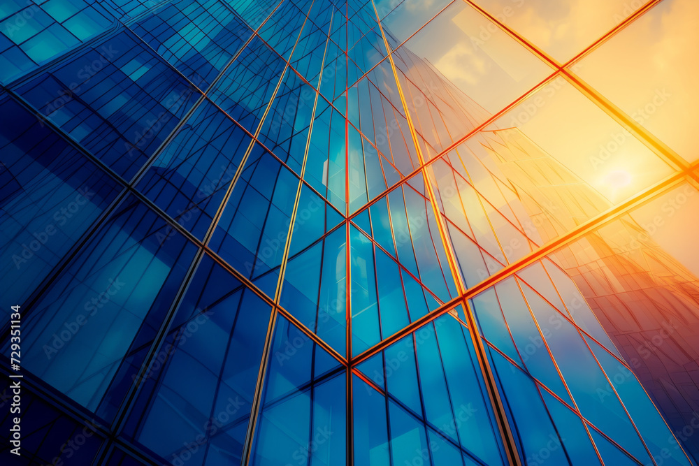 Modern building in the city with sunlight. Modern building in the city with sunlight.