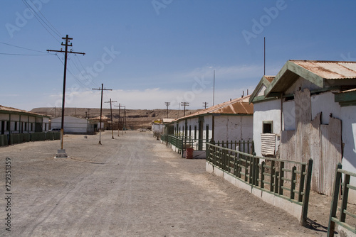 Obraz na płótnie Geisterstadt Humberstone und Santa Laura Salpeterwerke, Chile, Südamerika w salonie