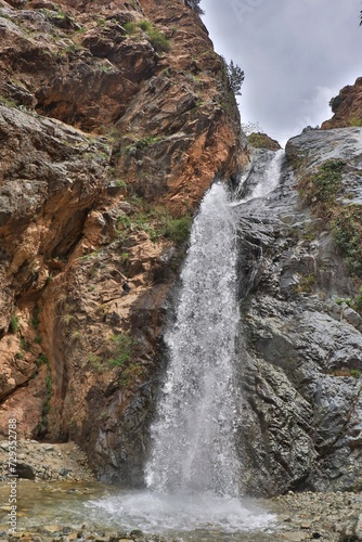 Waterfall in the mountains of Tajakistan, Tien Shan