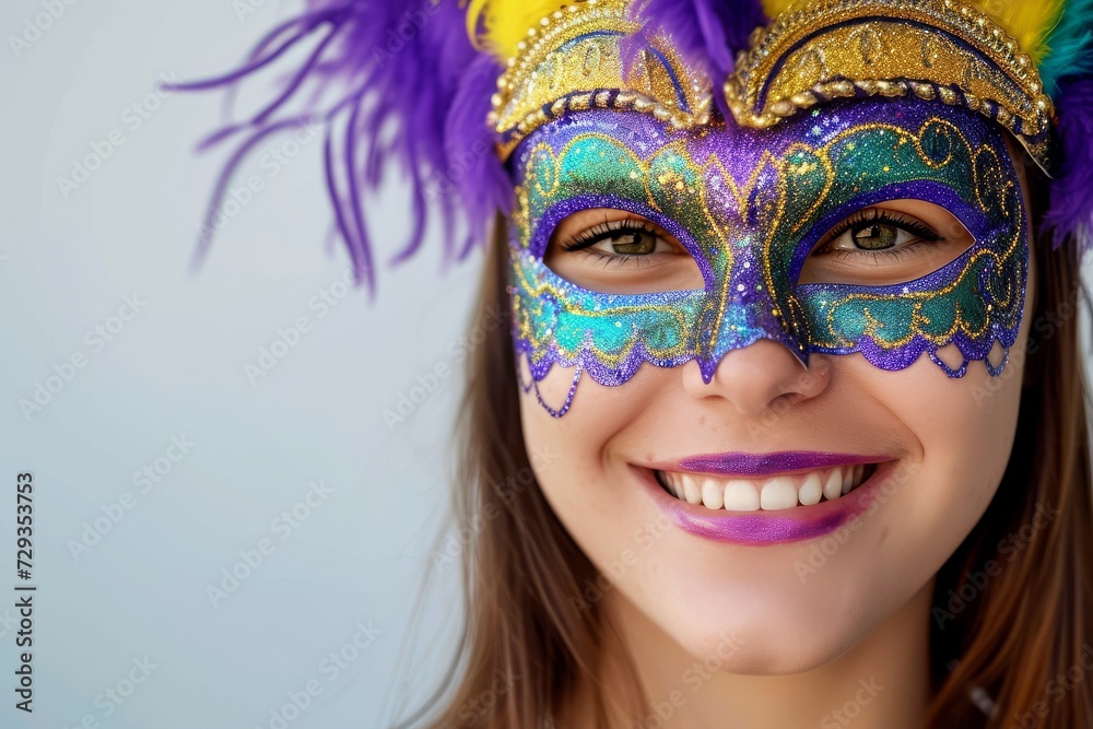 Femme déguisé pour le Mardi Gras