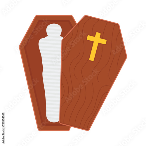 illustration of coffin