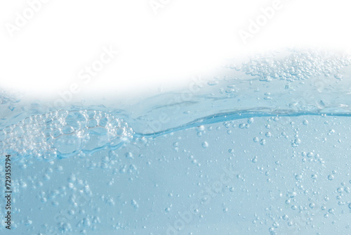 wave water surface with bubbles. On a blank background