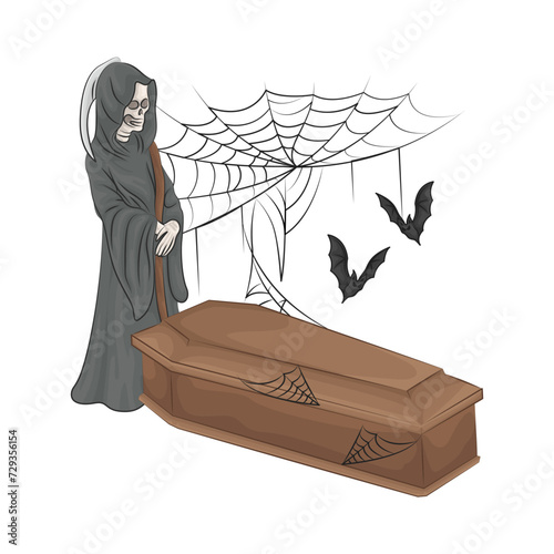 Illustration of coffin 