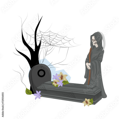 Illustration of coffin 