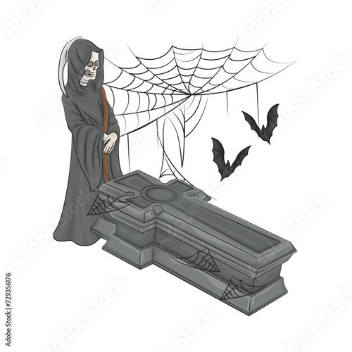 Illustration of coffin 