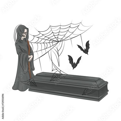 Illustration of coffin 