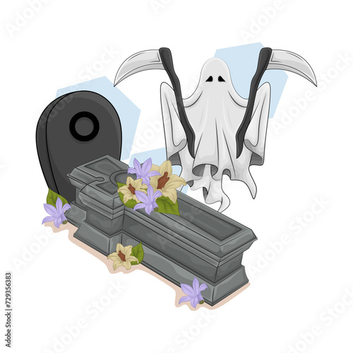 Illustration of coffin 