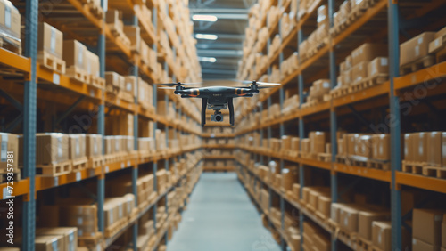 Futuristic Inventory: Drones Scanning Barcodes in a Warehouse