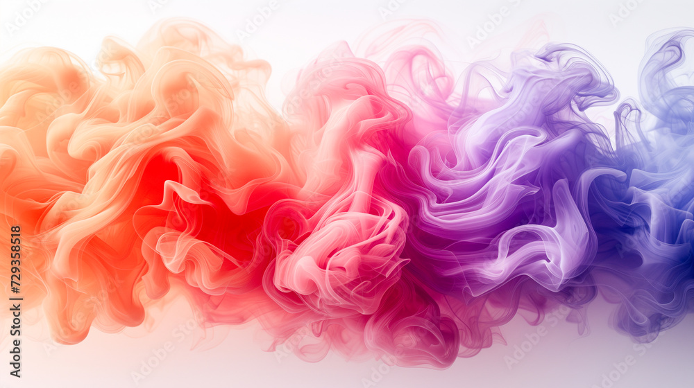 abstract background, colorful smoke on white abstract background, colorful smoke on white