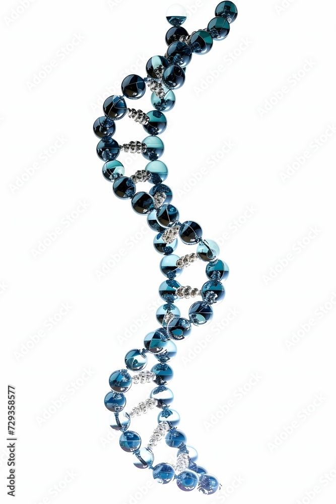 Isolated DNA Chain on a Clean White Background - Unveiling the Intricate Structure of Genetic Science Isolated DNA Chain on a Clean White Background - Unveiling the Intricate Structure of Genetic Science