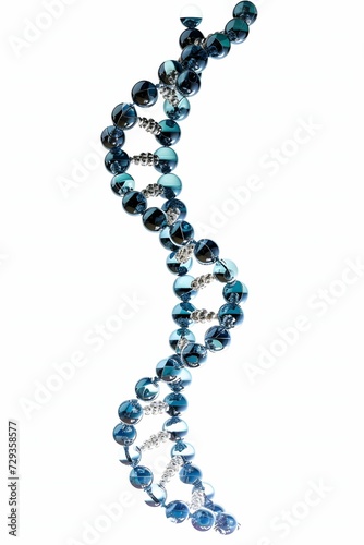 Isolated DNA Chain on a Clean White Background - Unveiling the Intricate Structure of Genetic Science