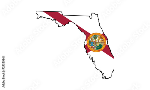 Flag Map of Florida
