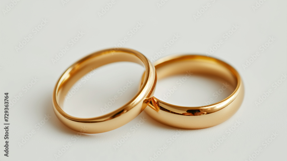 Wedding ring on a white background Wedding ring on a white background