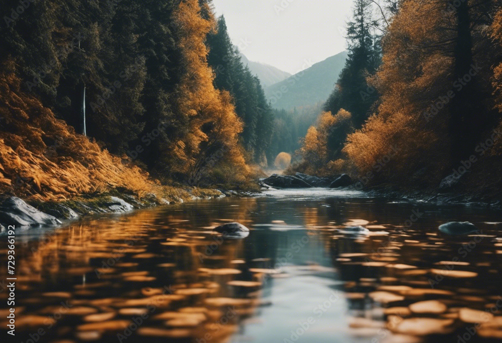 Obraz premium a surreal landscape - AI generated Digital Art