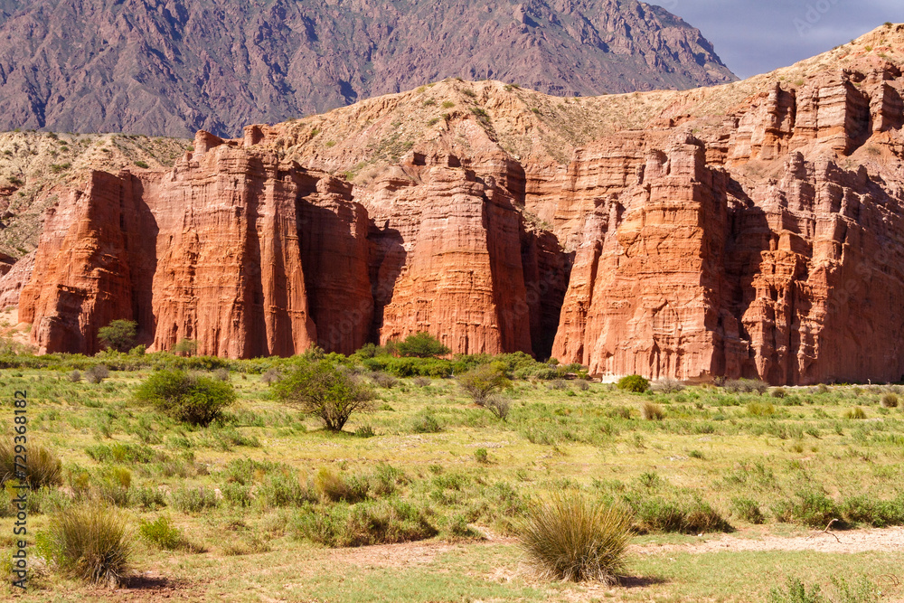 Sandsteinformation Los Castillos, Quebrada de las Conchas, Region Salta, Argentinien, Südamerika