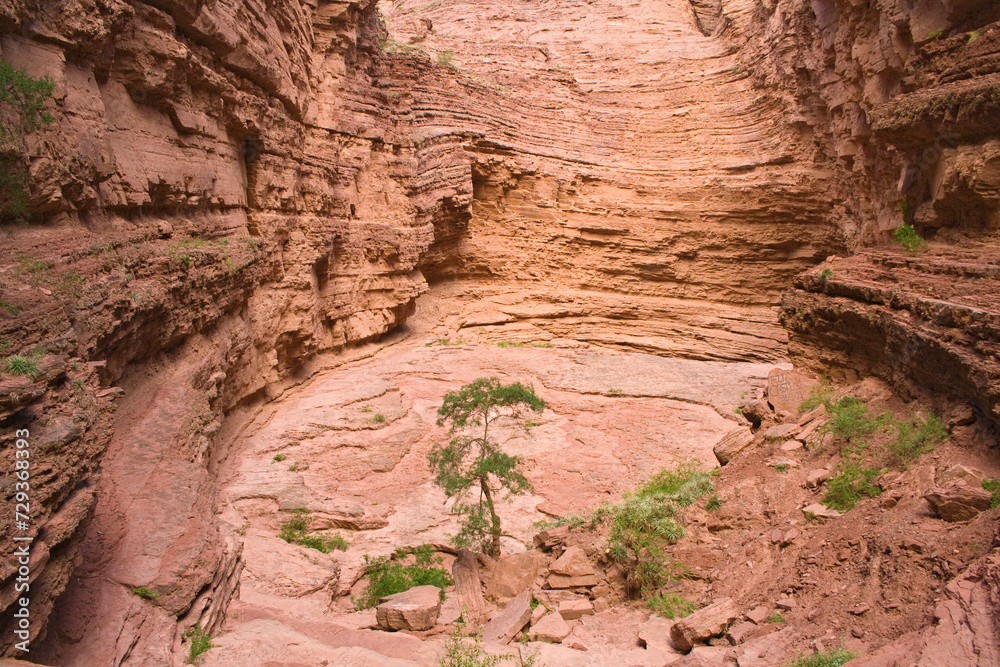 Garganta del Diabolo, Teufelsschlund,Quebrada de las Conchas, Region Salta, Argentinien, Südamerika