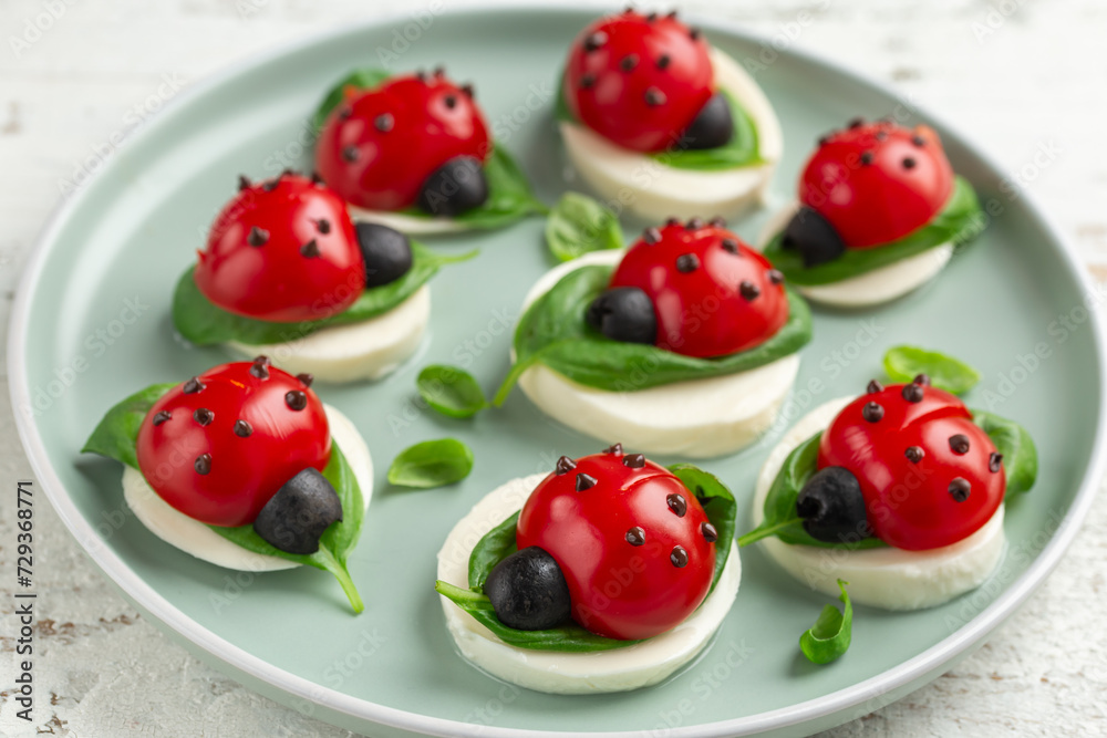 tomato, mozzarella cheese and basil appetizers tomato, mozzarella cheese and basil appetizers