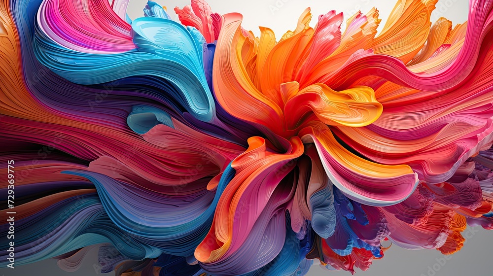 A Mesmerizing 3D Abstract Multicolor Visualization A Mesmerizing 3D Abstract Multicolor Visualization