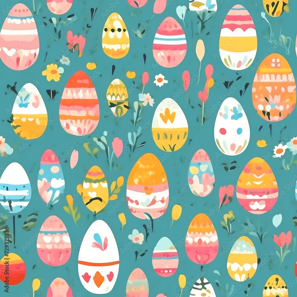 easter eggs seamless pattern, Easter Monday, creative design easter eggs seamless pattern, Easter Monday, creative design