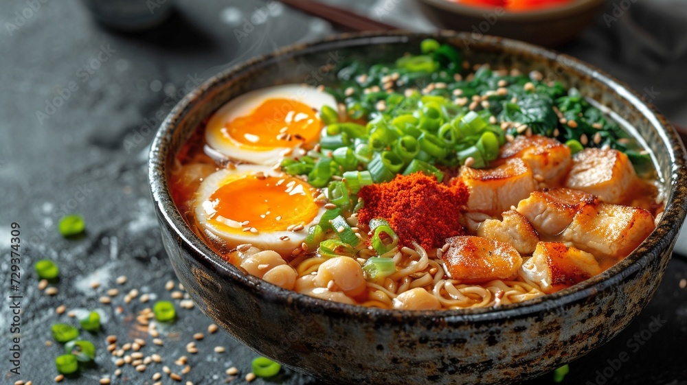 日本の伝統的なそば、うどんの定食 日本の伝統的なそば、うどんの定食