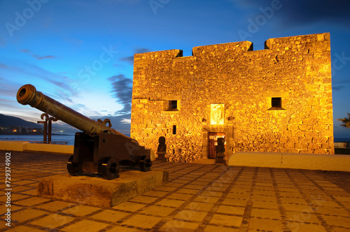 Obraz na płótnie Castillo de San Felipe, Puerto de la Cruz, Teneriffa, Kanarische Inseln, Spanien, Europa w salonie