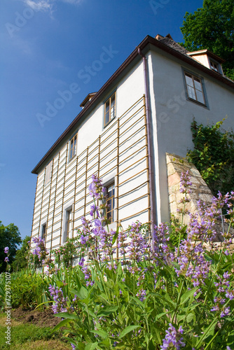 Obraz na płótnie Goethes Gartenhaus im Weimarer Ilm Park, Weimar, Thüringen, Deutschland w salonie