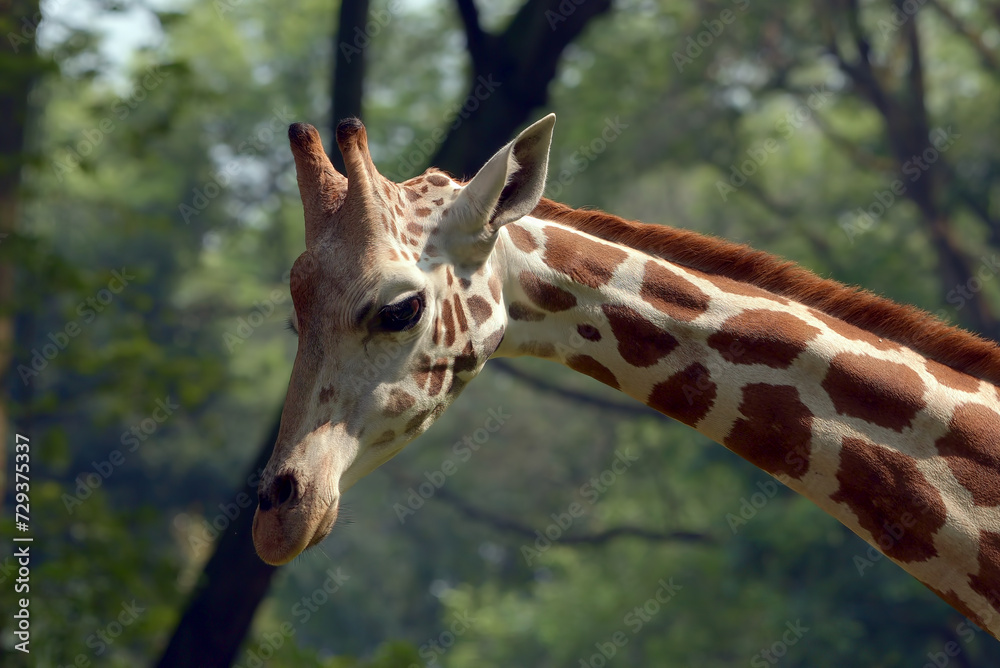 Close-up photo of an African giraffe Close-up photo of an African giraffe