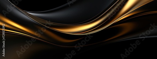 A modern twist on a classic color combination - a sleek black and gold background with a futuristic, metallic sheen