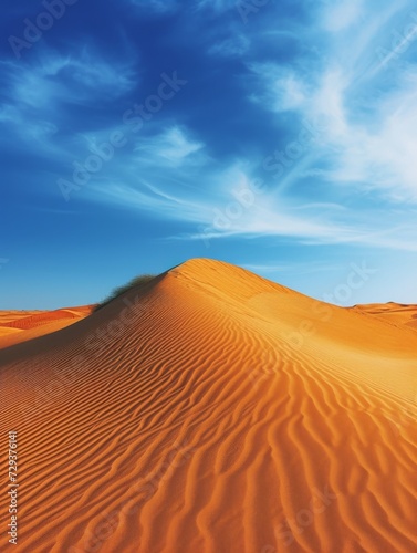 desert landscape with a blue sky  golden sands wallpapers