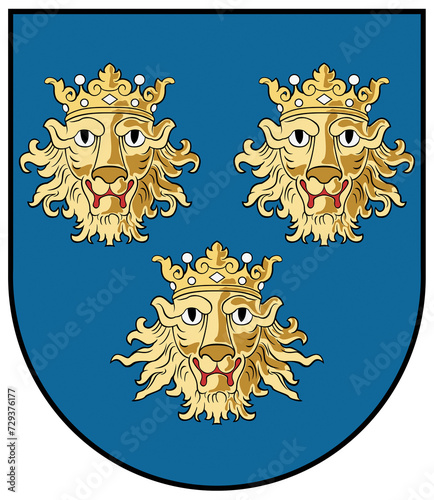 Coat of arms of the region of Dalmatia. Croatia